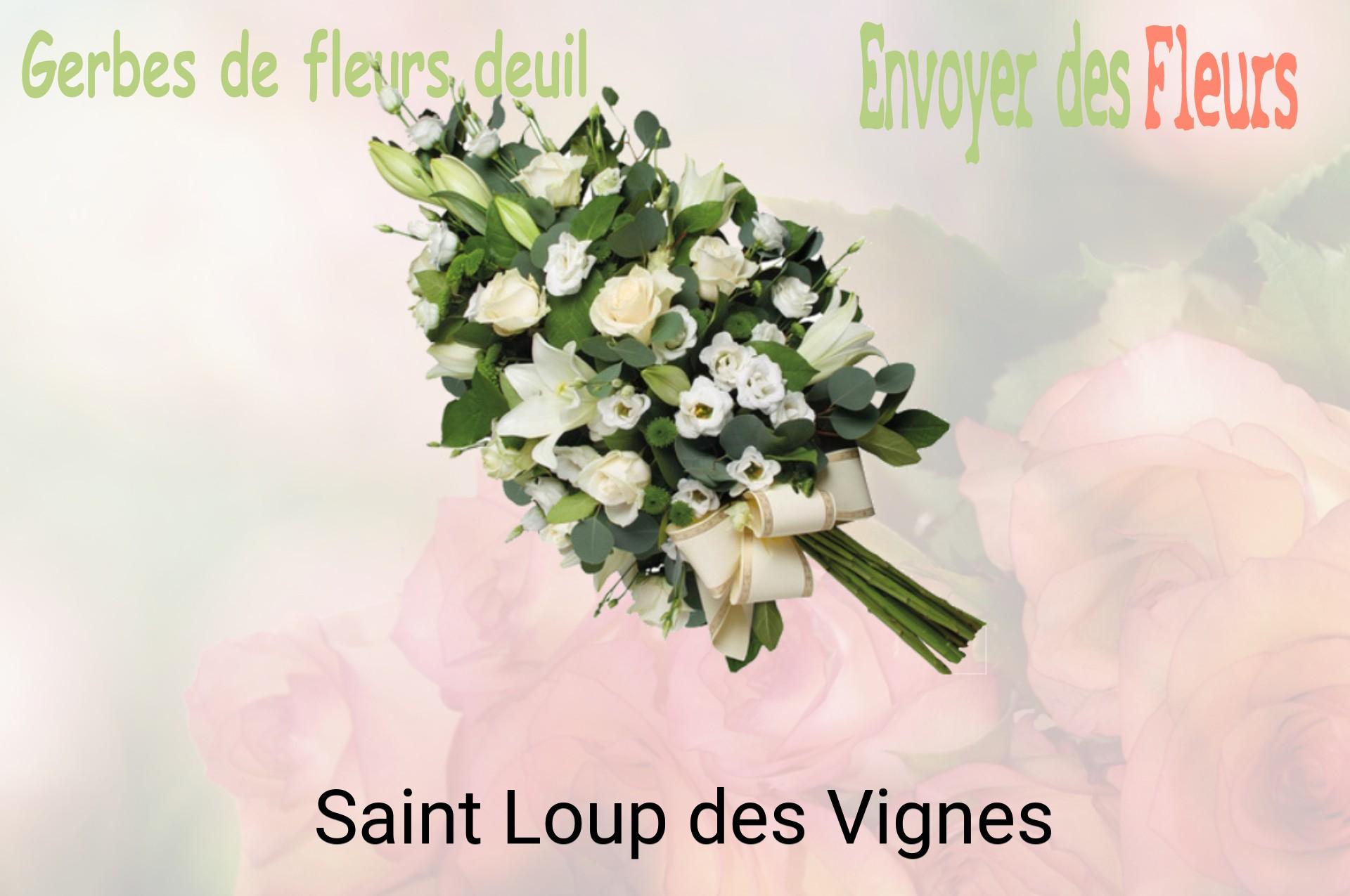 Gerbe de fleurs de deuil livrée à Saint-Loup-des-Vignes